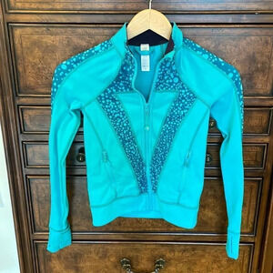 Ivivva girls green zip up jacket